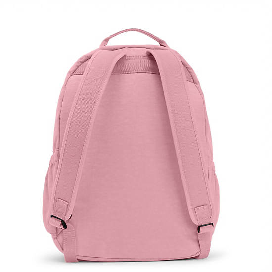 Seoul Go Large 15" Laptop Backpack, Strawberry Pink Tonal Zipper, large