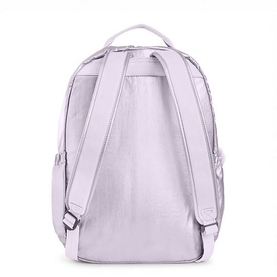 Seoul Go Large Metallic 15" Laptop Backpack, Frosted Lilac Metallic, large