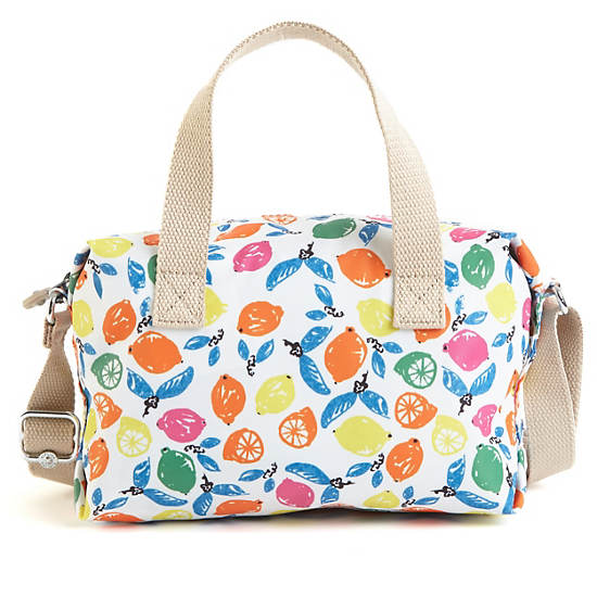 Brynne Printed Handbag, Cool Coral, large