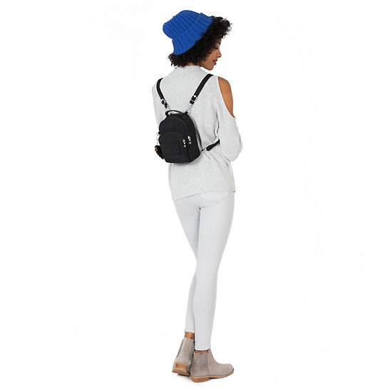Alber 3-in-1 Convertible Mini Bag Backpack, Black, large