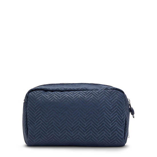 Gleam Pouch, Endless Blue Embossed, large