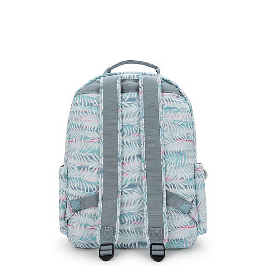 Seoul Large Printed 15" Laptop Backpack, Palm Tree Leaves, large