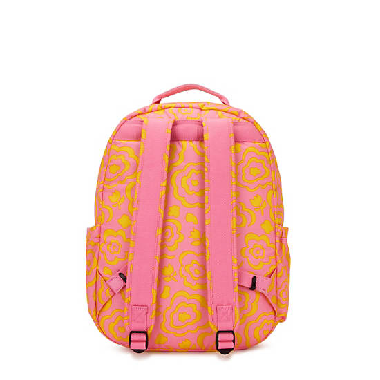 Seoul Large Printed 15" Laptop Backpack, Daisy Floral, large