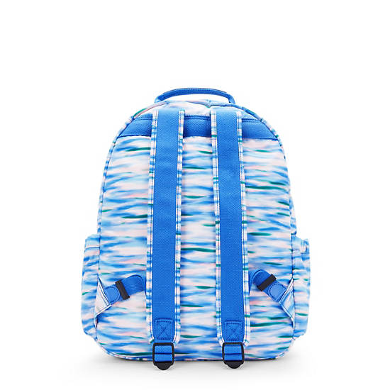 Seoul Large Printed 15" Laptop Backpack, Diluted Blue, large