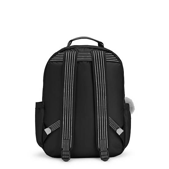 Seoul Large 15" Laptop Backpack, True Black Fun, large