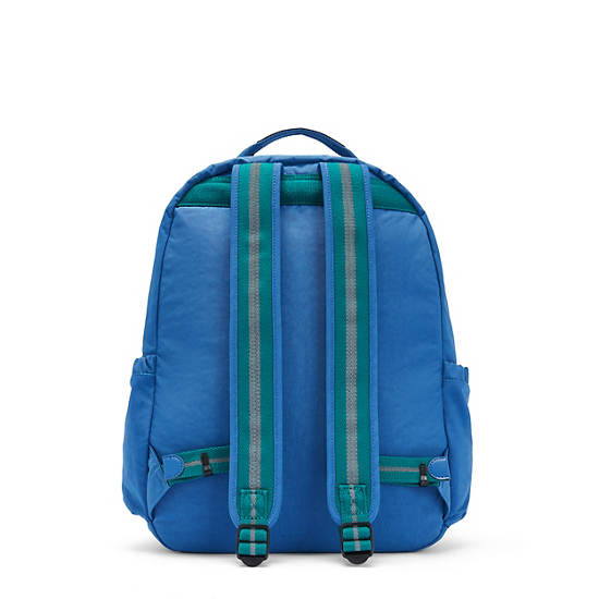 Seoul Large 15" Laptop Backpack, Artistic Blue Stripe, large