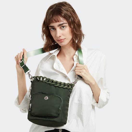 Victoria Tang Kyla Shoulder Bag, VT Dark Emerald, large