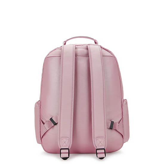 Seoul Large Metallic 15" Laptop Backpack, Metallic Lilac, large