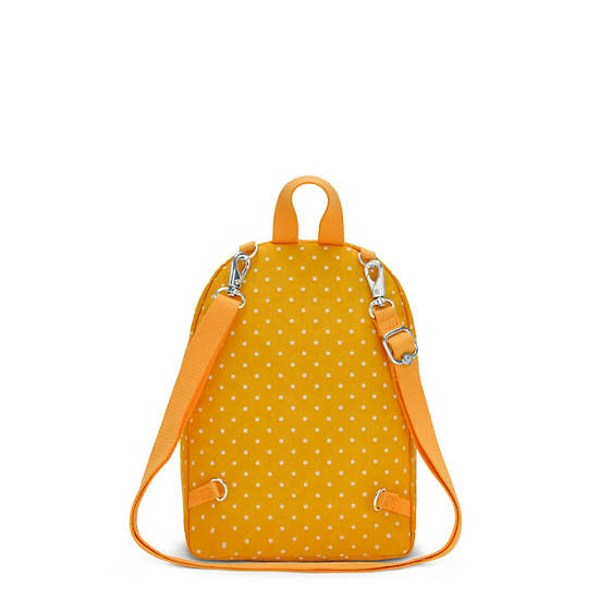 Curtis Compact Printed Convertible Backpack, Soft Dot Yellow, large