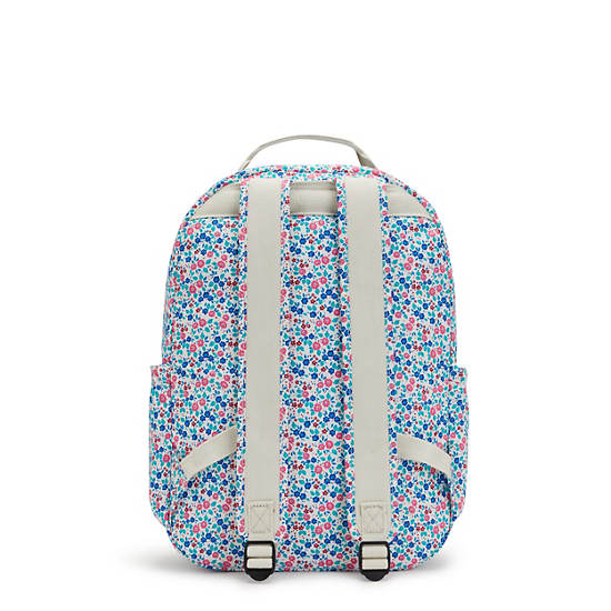 Seoul Large Printed 15" Laptop Backpack, Micro Flowers, large