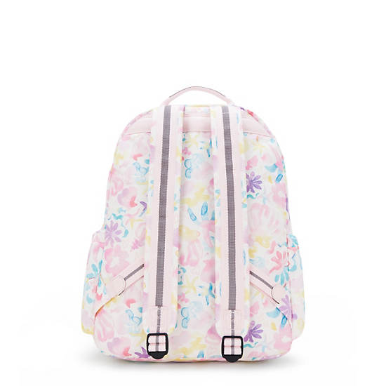 Seoul Large Printed 15" Laptop Backpack, Aqua Sea, large
