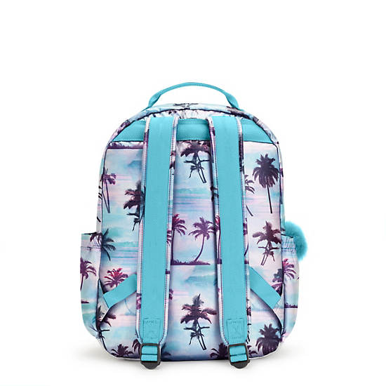 Seoul Large Printed 15" Laptop Backpack, Shadow Palm Print, large Seoul Large Printed 15" Laptop Backpack, Shadow Palm Print, large