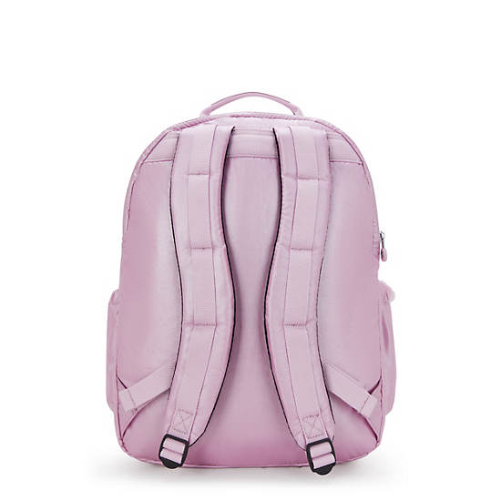 Seoul Extra Large Metallic 17" Laptop Backpack, Metallic Lilac, large