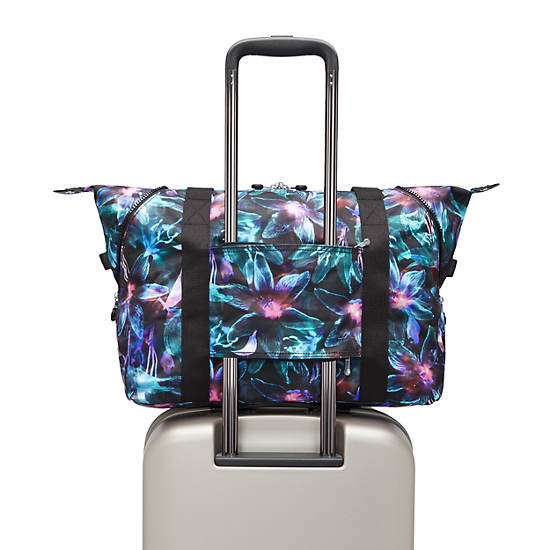 Art Medium Printed Tote Bag, Spectral Orchid, large