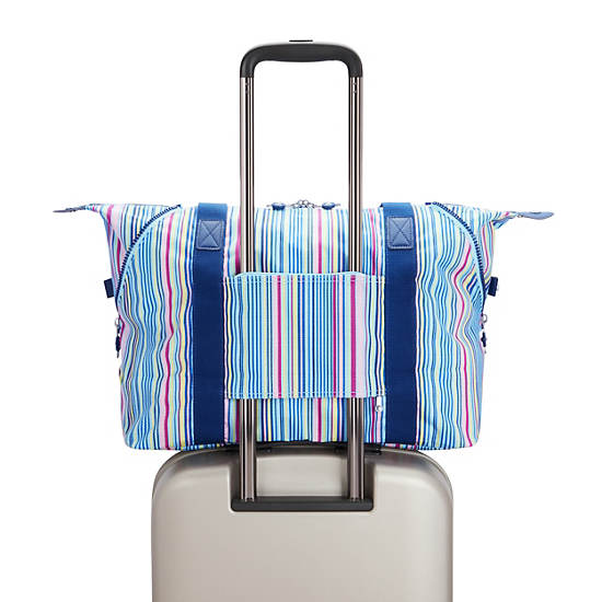 Art Medium Printed Tote Bag, Resort Stripes, large