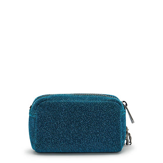 Gleam Small Sparkly Pouch, Going Out Turq, large