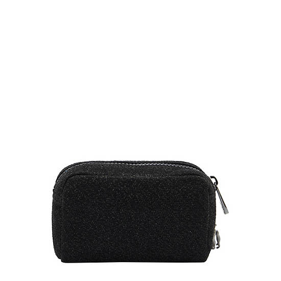 Gleam Small Sparkly Pouch, Going Out Black, large