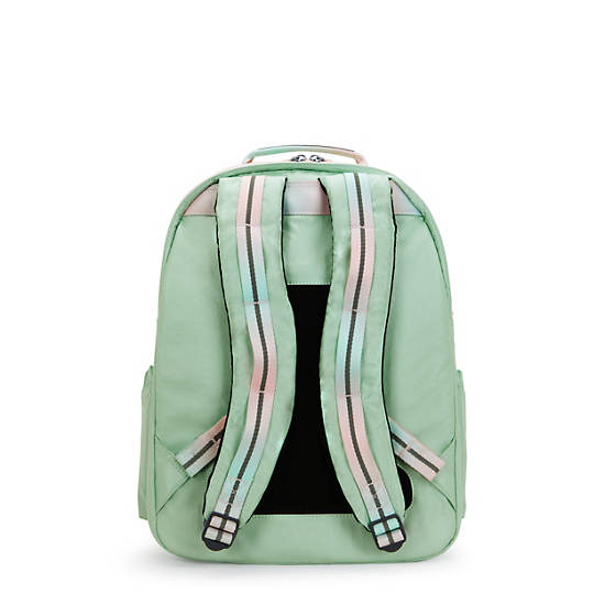 Seoul College Metallic 17" Laptop Backpack, Soft Green Metallic, large