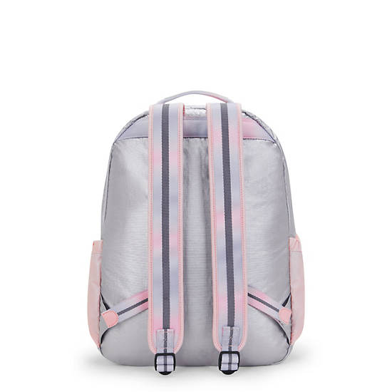 Seoul Large Metallic 15" Laptop Backpack, Ice Metal Block, large