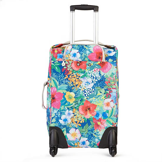 Darcey Small Printed Rolling Luggage, Fresh Teal Hologram, large