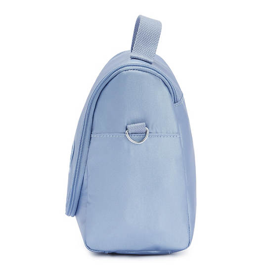 Kichirou Metallic Lunch Bag, Bubble Blue Metallic, large