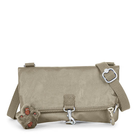 Rizzi Metallic Convertible Mini Bag, Artisanal K Embossed, large
