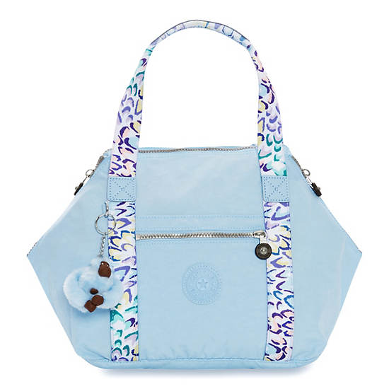 Art Small Handbag, Purple Verbena, large