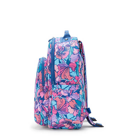 Seoul Large Printed 15" Laptop Backpack, Tropical Bloom, large