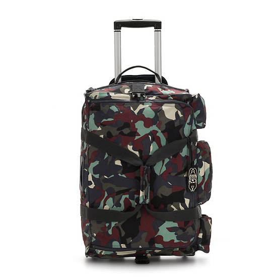 Discover Small Carry-On Rolling Luggage Duffle, Camo, large