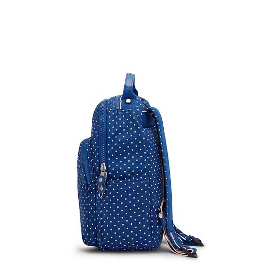Seoul Small Printed Tablet Backpack, Soft Dot Blue, large