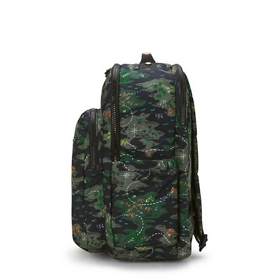 Seoul Extra Large Printed 17" Laptop Backpack, Faded Green, large