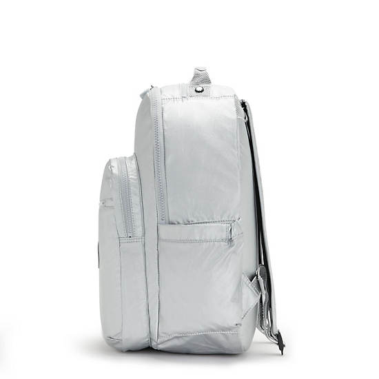Seoul Large Metallic 15" Laptop Backpack, Sparkling Slate, large