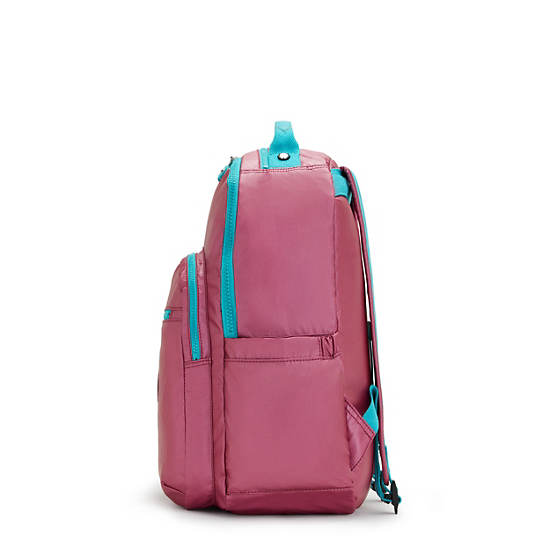 Seoul Large Metallic 15" Laptop Backpack, Fresh Pink Metallic, large