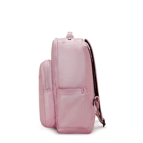 Seoul Large Metallic 15" Laptop Backpack, Metallic Lilac, large