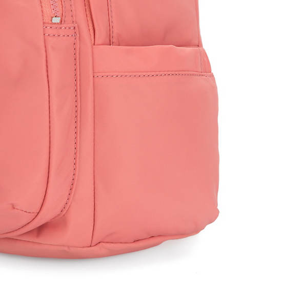 Delia Medium Backpack, Coral Pink, large