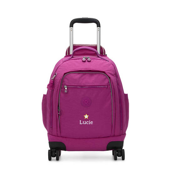 Zea 15" Laptop Rolling Backpack, Grey Lilac Block, large