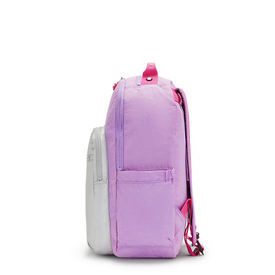 Seoul Large 15" Laptop Backpack, Purple Candy Block, large