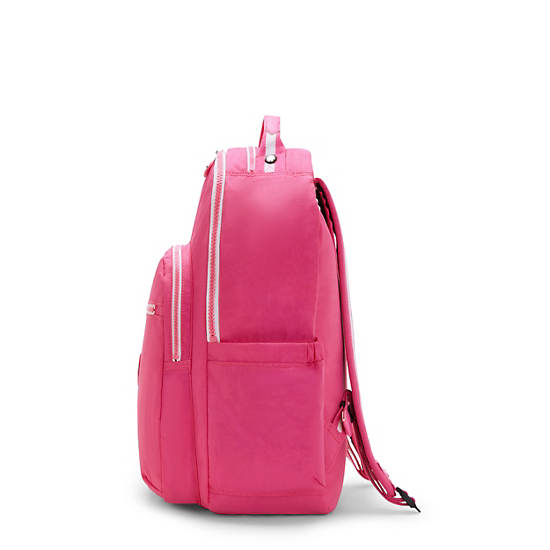 Seoul Large 15" Laptop Backpack, Power Pink Translucent, large