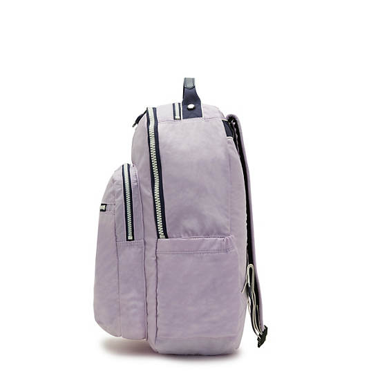 Seoul Large 15" Laptop Backpack, Gentle Lilac Block, large