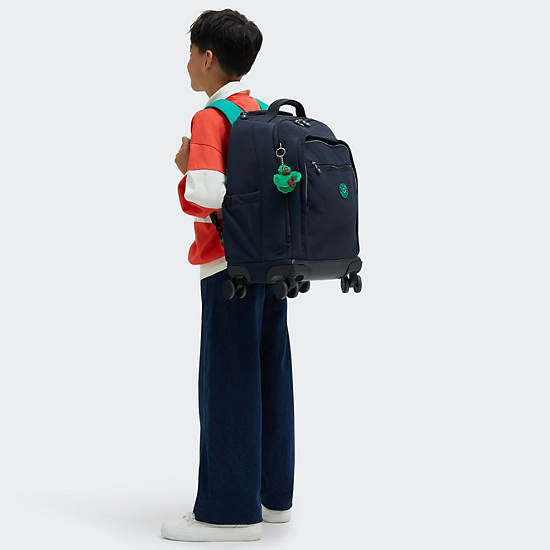 New Zea 15" Laptop Rolling Backpack, Blue Green, large