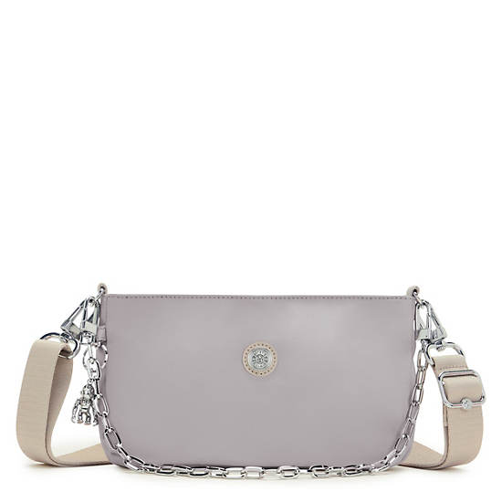 Masha Metallic Shoulder Bag, Glow Satin, large