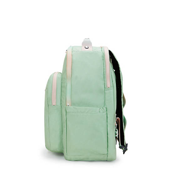 Seoul College Metallic 17" Laptop Backpack, Soft Green Metallic, large