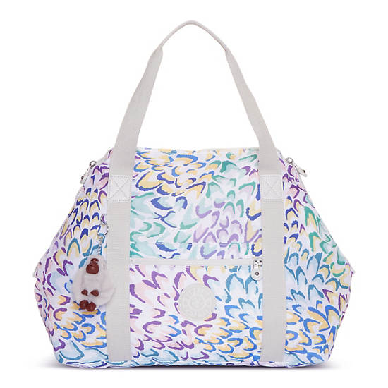 Art Medium Printed Tote Bag, Glossy Lilac, large