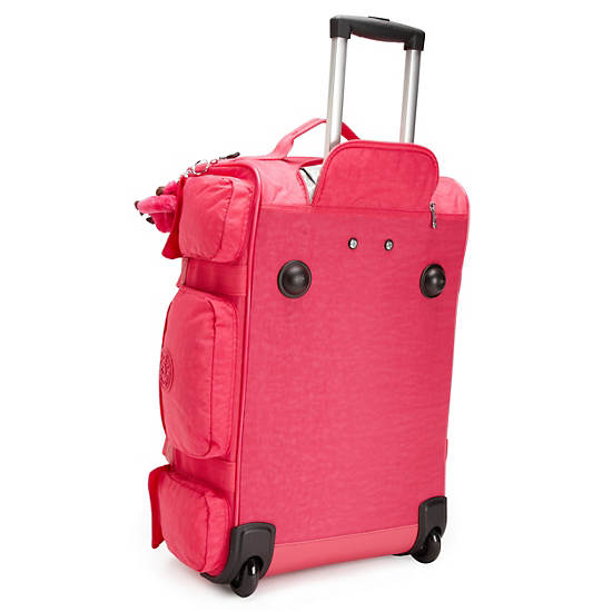 Discover Small Carry-On Rolling Luggage Duffle, True Pink, large