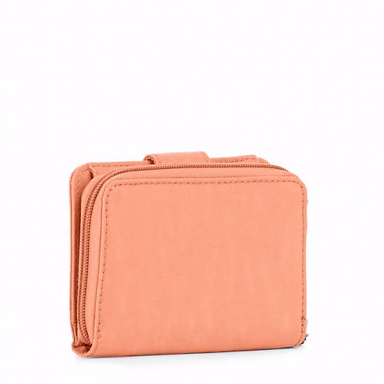 New Money Small Credit Card Wallet, Peachy Pink, large
