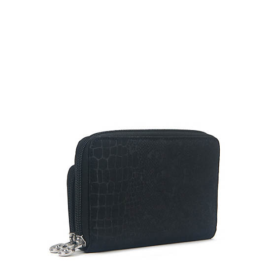 Stella Croc Wallet, Smooth Silver Metallic, large Stella Croc Wallet, Smooth Silver Metallic, large