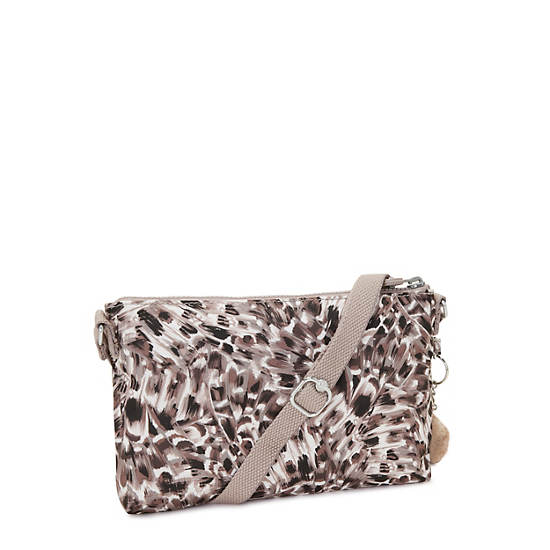 Mikaela Printed Crossbody Bag, Leopard Feathers, large Mikaela Printed Crossbody Bag, Leopard Feathers, large