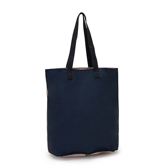 Hip Hurray Packable Tote Bag, Dusty Taupe Blue, large