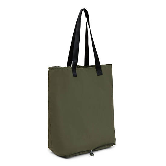 Hip Hurray Packable Tote Bag, Jaded Green, large