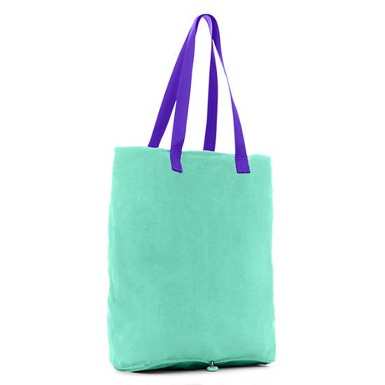 Hip Hurray Packable Tote Bag, Fresh Teal, large